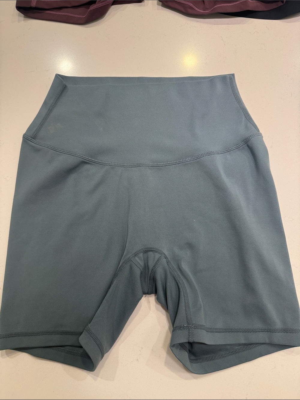 PARAGON High-Waist Bike Shorts in Slate Teal